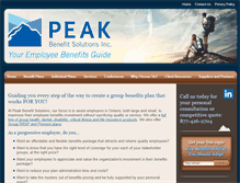 Tablet Screenshot of peakbenefitsolutions.com